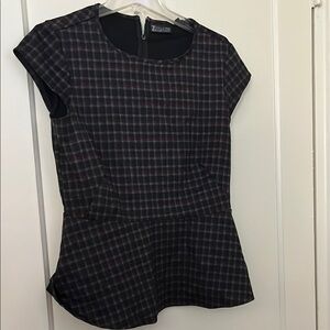 New york & company Women's Dark Plaid Blouse size: M